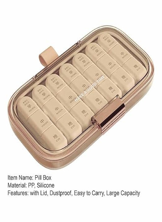 ODMART Pill Box 7 Day 3 Times a Day | Weekly Medication Organizer with 3 Compartments Per Day | Daily Vitamin & Tablet Storage Reminder Box | Travel Pill Case (Multicolor) - Image 4
